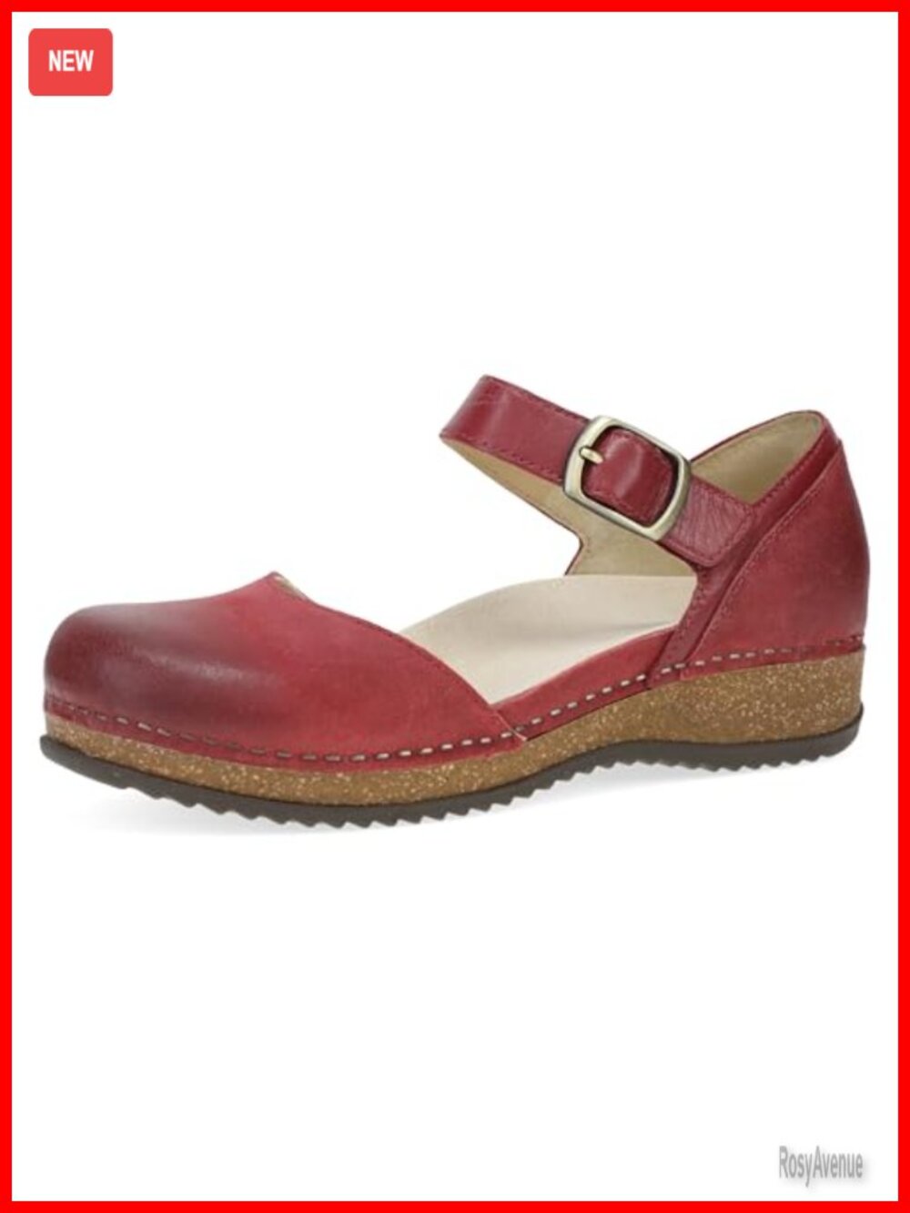 Dansko Mae Mary Jane Flats Women's Leather Suede Comfort Clog Shoes Hook and